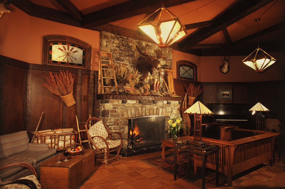 Deer Lodge Lago Louise Interior foto
